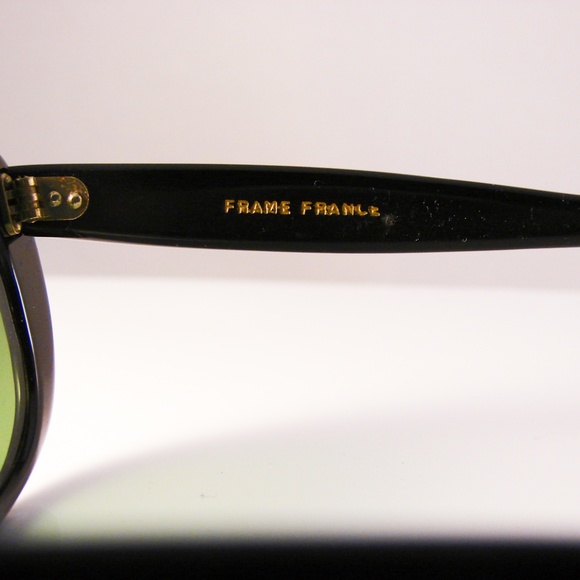 Paulette Guinet Sunglasses Black Mod VTG NWOT